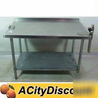 48X30 commercial utility work prep table w/ can opener