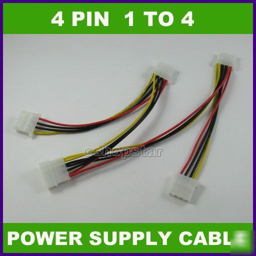 4PIN ide 1-to-4 y splitter extension power supply cable
