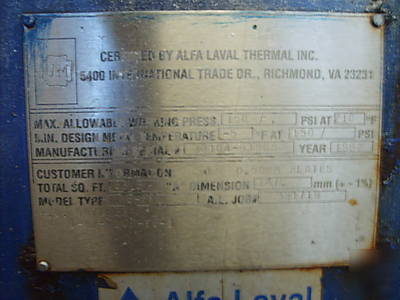 Alfa laval plate heat exchanger M6-mfg