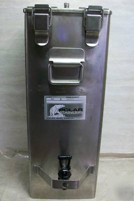 All stainless hot cold beverage transport dispenser