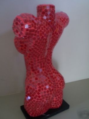 Female torso mannequin ornamental display lamp red s