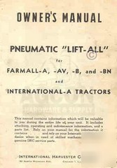 International pneumatic lift-all a av b bn owner manual