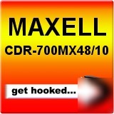 Maxell cdr 700MX48 10 cd r data pk 48X write once pack