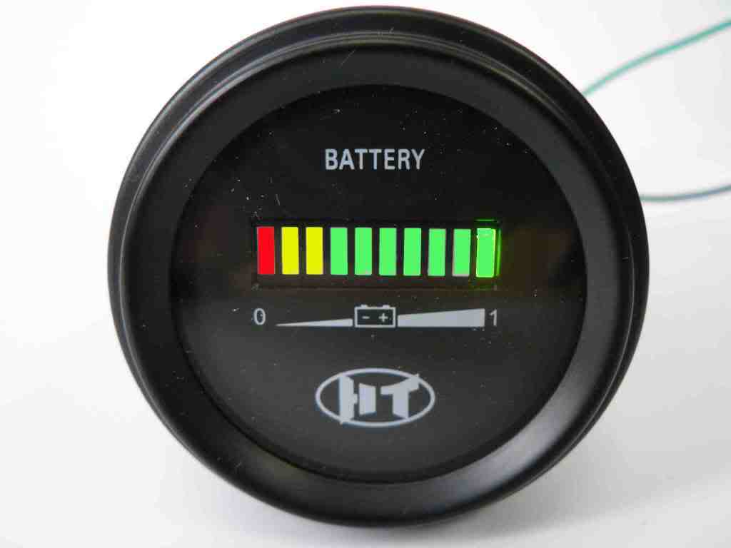 Solar system, boat, battery indicator, meter 24 volt