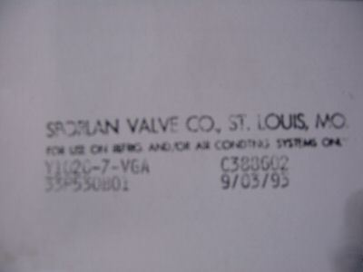 Sporlan refrigeration valve Y1020-7-vga nos 31 avail