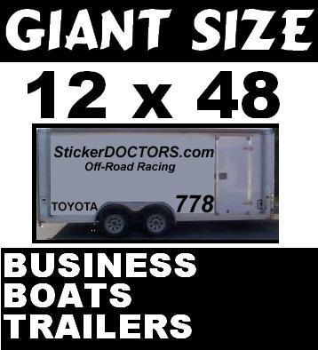 Custom job trailer decal sticker concession stand fair