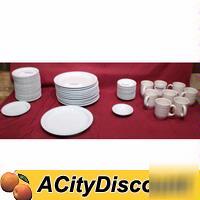 50 pc assorted white china restaurant home dining set