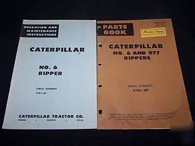 Cat caterpillar parts book manual #6 977 ripper
