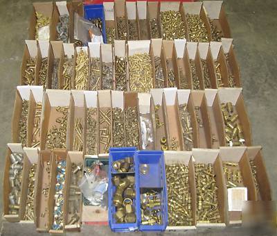 Large lot brass fitting & connector assortment 500+ lbs