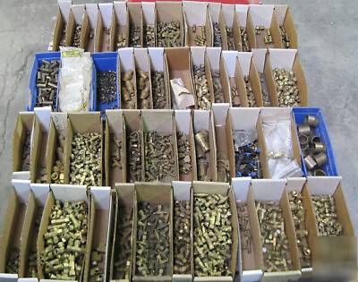 Large lot brass fitting & connector assortment 500+ lbs
