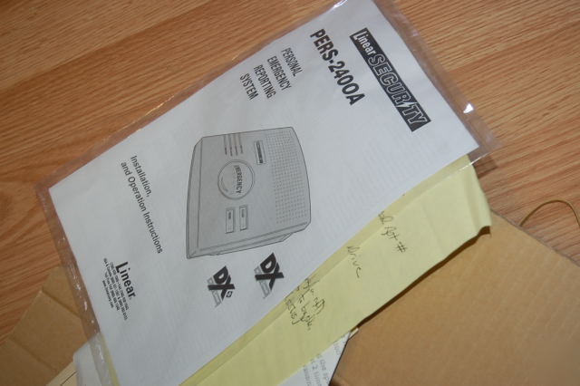 Linear pers 2400A wireless personal emergency system