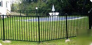 New 90' black aluminum fence pool code 4' x 6'