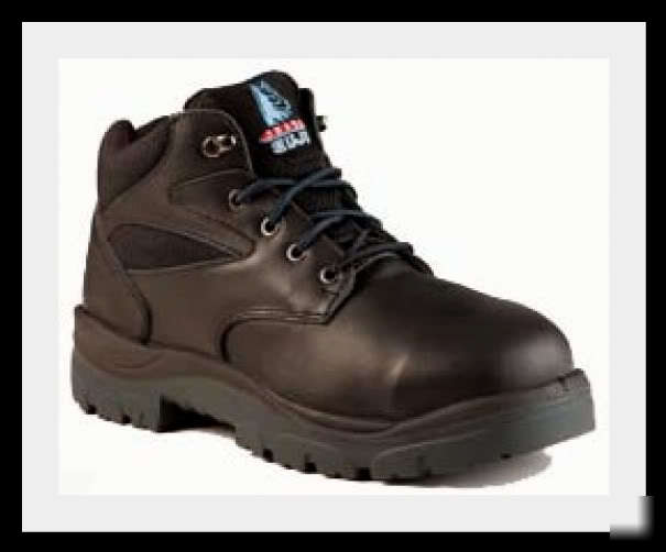 New steel blue safety boots sz 4 mens hiker trekking 