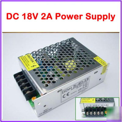DcÂ 18V 2A universal regulated switching power supply