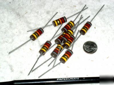 10 vintage carbon comp 82K 2W 2 watt resistor mil ab