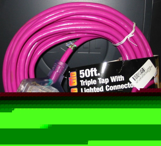 Century 12/3 50' pro-glo extension cord w/ triple tap