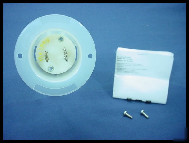 New leviton L1-15 locking flanged inlet plug 15A 125V