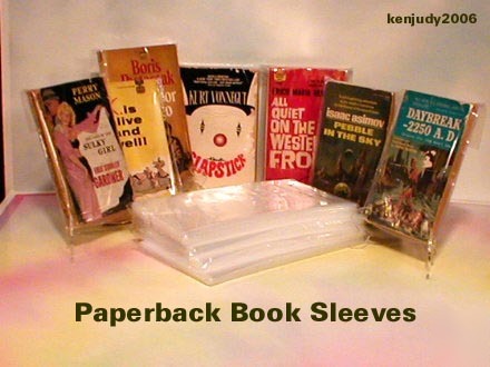 Poly bags storage sleeves for paperback books (1,000)