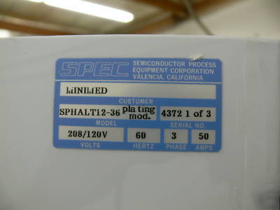 Spec SPHLT12-36 plating system w/ auto controller