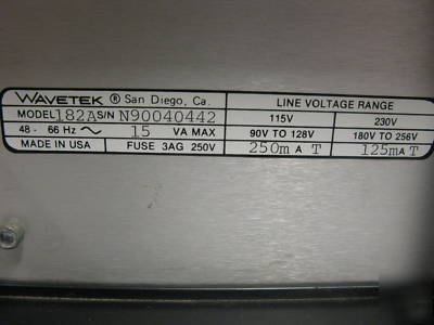 Wavetek 182A 4 mhz function generator ***on sale***