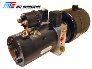 12V dc mte double-acting hydraulic dump trailer pump