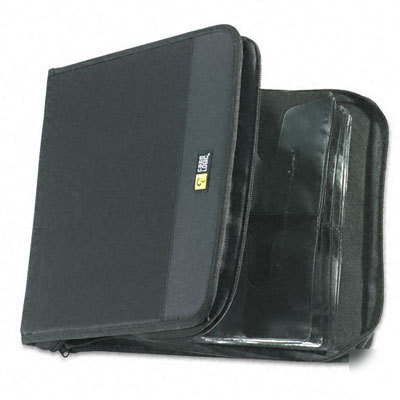 Caselogic cd/dvd wallet holds 144 cds, nylon, black