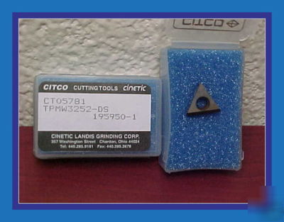Citco CT05781 TPMW3252-ds pcbn carbide insert msrp$125.