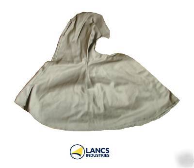 Cotton hood, grey w/ velcro front, welding