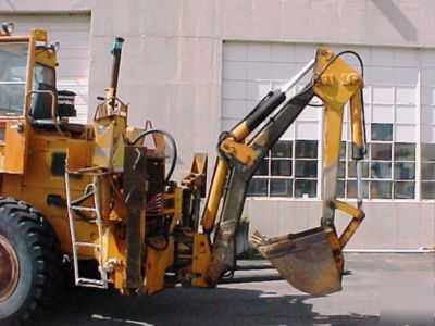 1980 clark 35C wheel loader with backhoe attachment