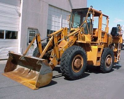 1980 clark 35C wheel loader with backhoe attachment
