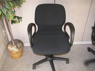 (55) steelcase sensor black office task mgmt. chairs