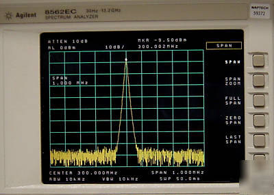 Agilent 8562EC spectrum analyzer - 30 hz to 13.2 ghz