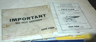 Ezee-flow 50 & 50 conversion loaders instructions(1953)