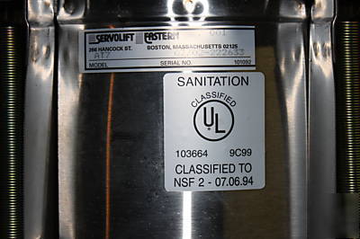 New - servolift plate dispenser - single, unheated AT7