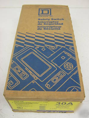 Square d 30 amp disconnect fusible switch H361N type 1