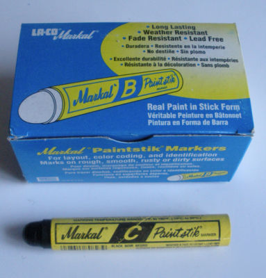 New 12 la-co markal c solid paintstik marker black