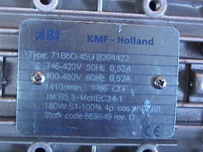 New abi kmh holland commercial industrial ac motor