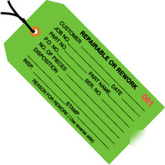 Shoplet select repairable or rework inspection tags p