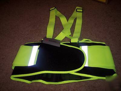 Ergodyne proflex back support, hi-vis, reflective lg