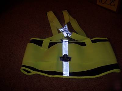 Ergodyne proflex back support, hi-vis, reflective lg