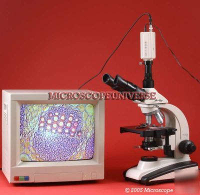 40X - 1600X trinocular compound light microscope