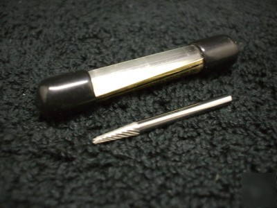 Carbide metal deburring bit single cut 1/8