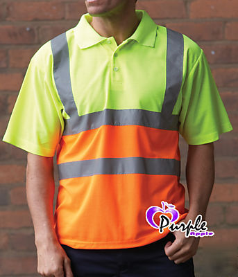 High visibility yoko polo shirt high vis size small y/o