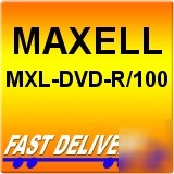 Maxell mxl-dvd-r/100 16X pc spindle write once disc 120