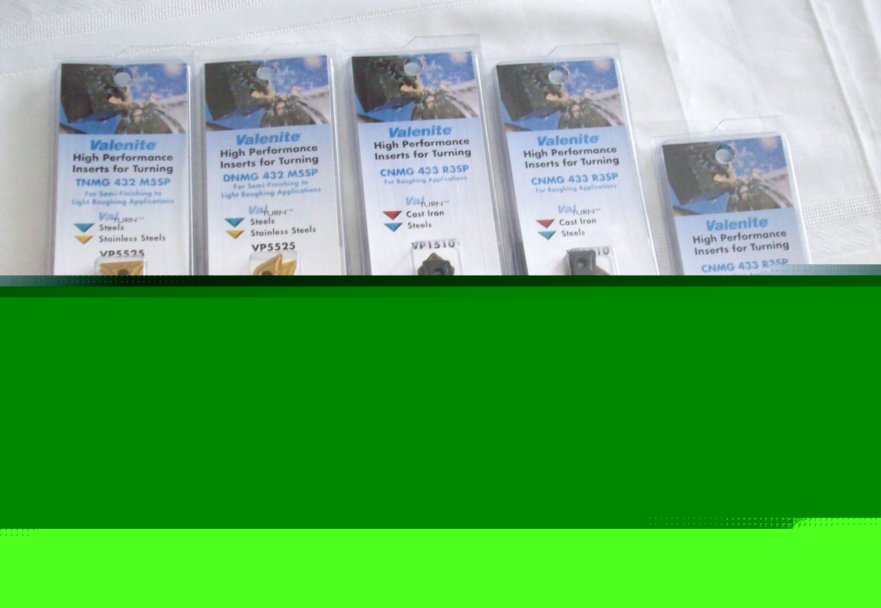 New lot of 9 valenite high performance turning inserts 