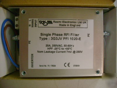 New rasmi electronics 3G3JVPFI1020E single phase rfi 