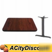 New reversible 30X72 restaurant table top w/ 5X22 bases
