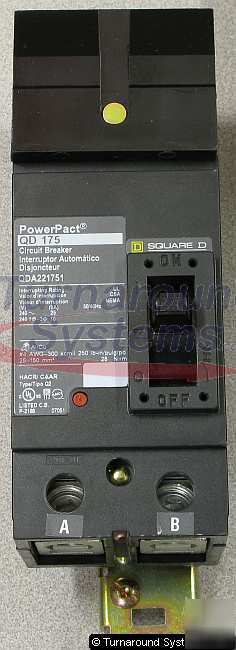 New square d QDA221751 circuit breaker, 175 amp i-line 