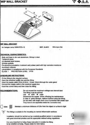 Simes s.4311 wip wall bracket floodlight