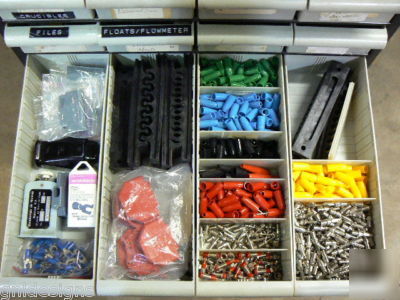 16 drawer cabinet full of electronic components & parts